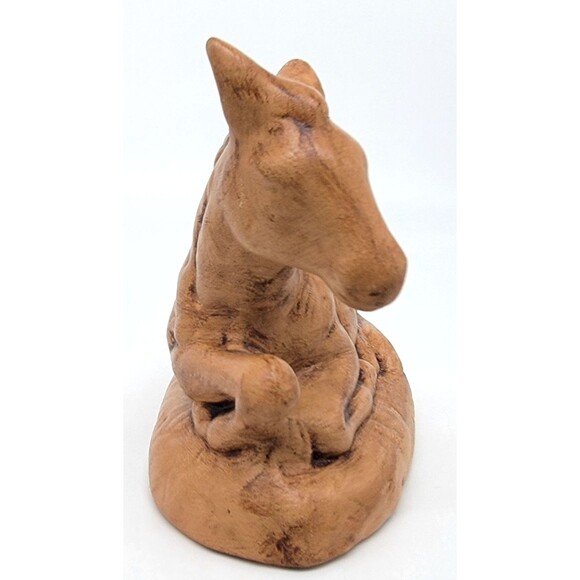 Nativity Donkey Ceramic Mold Glazed Tan Brown Animal Replacement Piece Vintage - Picture 6 of 17